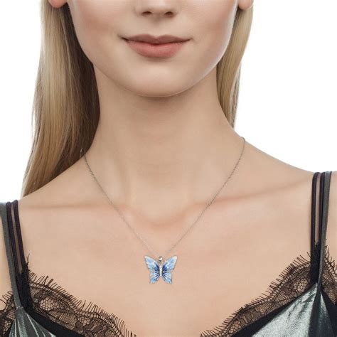 givenchy butterfly necklace|givenchy blue silver necklace.